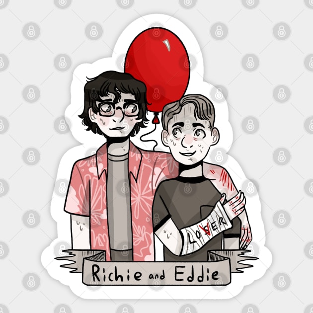 Richie and Eddie from It Sticker by misnamedplants